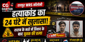 CG News: WRS कॉलोनी हत्याकांड का 24 घंटे में खुलासा, शराब के नशे में विवाद के बाद युवक की हत्या; 2 आरोपी गिरफ्तार