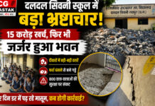 CG News: 15 करोड़ का स्कूल भवन बना खतरा! दरकती दीवारों और धंसते फर्श के बीच पढ़ने को मजबूर 800 छात्र