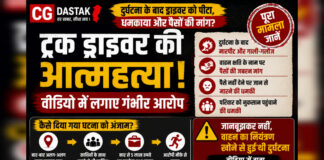 CG News: सड़क हादसे के बाद ट्रक चालक ने की आत्महत्या, दुष्प्रेरण के आरोप में मर्सिडीज चालक गिरफ्तार