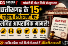 CG News: छत्तीसगढ़ के 15 से अधिक सांसद-विधायकों पर लंबित आपराधिक मामले, हाईकोर्ट की स्टेटस रिपोर्ट में खुलासा