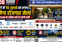 दुर्ग में 10 जुलाई को लगेगा मेगा रोजगार मेला, 2500 से अधिक पदों पर होगी भर्ती