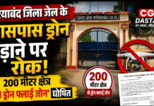 गरियाबंद जिला जेल के आसपास ड्रोन उड़ाने पर रोक, 200 मीटर क्षेत्र ‘नो ड्रोन फ्लाई जोन’ घोषित