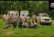 गरियाबंद पुलिस की बड़ी कार्रवाई, 18 मवेशियों की तस्करी करते 5 आरोपी गिरफ्तार