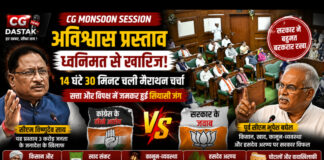 CG Monsoon Session: अविश्वास प्रस्ताव ध्वनिमत से खारिज, सत्ता और विपक्ष में जमकर हुई सियासी जंग