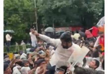 राहुल गांधी के पीएम आवास घेराव के विरोध में भाजपा का प्रदर्शन, कांग्रेस भवन के बाहर बढ़ाई गई सुरक्षा