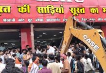 पंडरी कपड़ा मार्केट में निगम की बड़ी कार्रवाई, नाली पर किया गया अवैध कब्जा हटाया