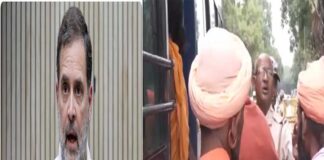 🚨 राहुल गांधी के आवास के बाहर साधु-संतों का प्रदर्शन, कई हिरासत में