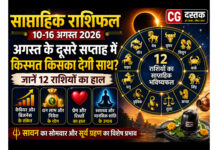Weekly Horoscope 10-16 August 2026: अगस्त के दूसरे सप्ताह में किस्मत किसका देगी साथ? जानें 12 राशियों का हाल