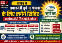 कांकेर में प्रधानमंत्री सूर्य घर योजना के लिए लगेंगे शिविर, उपभोक्ताओं से लिए जाएंगे आवेदन
