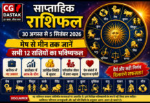 🔮 Weekly Horoscope 30 August to 5 September 2026: मेष से मीन तक जानें सभी 12 राशियों का साप्ताहिक राशिफल