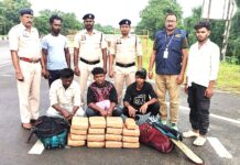 ऑपरेशन निश्चय: रेहटीखोल चेक पोस्ट पर 35.190 किलो गांजा के साथ तीन तस्कर गिरफ्तार