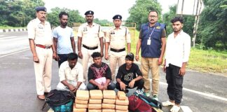 ऑपरेशन निश्चय: रेहटीखोल चेक पोस्ट पर 35.190 किलो गांजा के साथ तीन तस्कर गिरफ्तार
