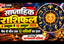 🔮 साप्ताहिक राशिफल 4 अक्टूबर से 10 अक्टूबर 2026
