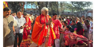 शारदीय नवरात्र की नवमी पर मां महामाया मंदिर में टीएस सिंहदेव ने की संधि पूजा, दो घंटे बंद रहे दर्शन