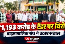 छत्तीसगढ़ में ₹1,193 करोड़ की ग्लोबल निविदा पर विवाद, 500 से अधिक स्थानीय ठेकेदारों के रोजगार पर संकट की आशंका