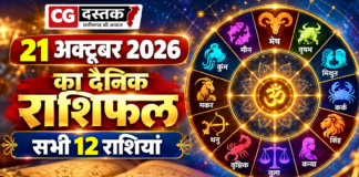 21 अक्टूबर 2026 का दैनिक राशिफल: सभी 12 राशियां