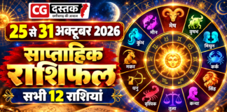 🔮 साप्ताहिक राशिफल 25 अक्टूबर से 31 अक्टूबर 2026 तक | सभी 12 राशियां